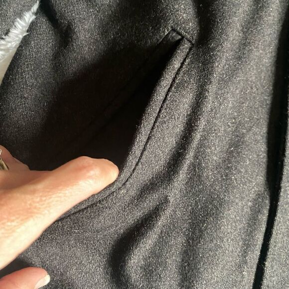 J Crew Coat Snap Down Wool Nylon Winter Lined Pockets Professional Mens Sz Large - Picture 4 of 11